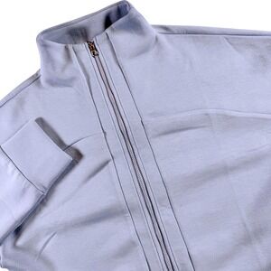 Varley Tayah Zip Through Midlayer Women Size M Blue Blizzard Mock Neck Jacket